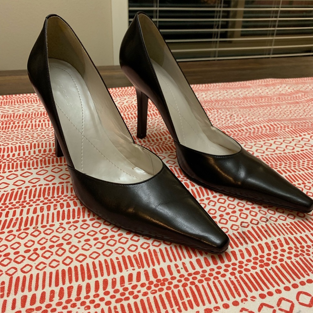 BCBGirls black pointy toe pumps, lightly worn
